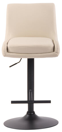 Barstoel Cleb Kunstleder zwart, Creme
