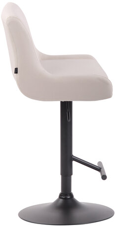 Barstoel Cleb Kunstleer zwart, Wit
