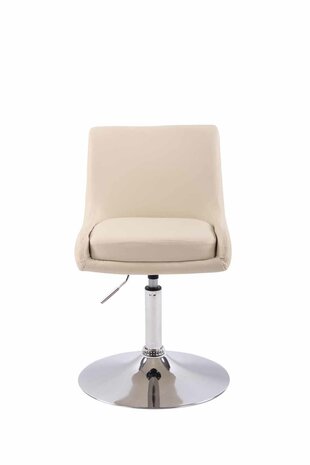 Ligstoel Cleb Kunstleer, Creme