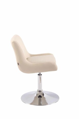 Ligstoel Cleb Kunstleer, Creme