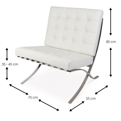 Barcelona Chair Wit