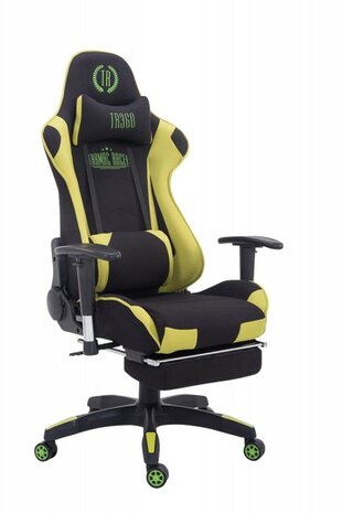Gaming Stoel Lorenzo Groen Stof met Voetsteun