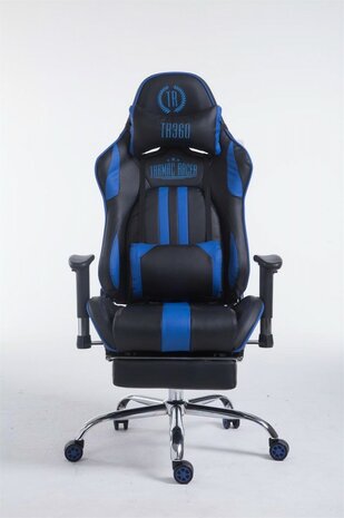 Gaming Stoel Rico Blauw met Voetsteun