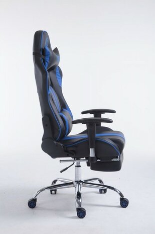 Gaming Stoel Rico Blauw met Voetsteun