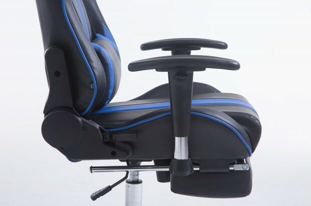 Gaming Stoel Rico Blauw met Voetsteun