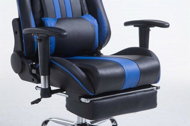 Gaming Stoel Rico Blauw met Voetsteun