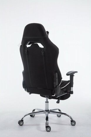 Gaming Stoel Rico Wit Stof met Voetsteun