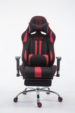 Gaming Stoel Rico Rood Stof met Voetsteun