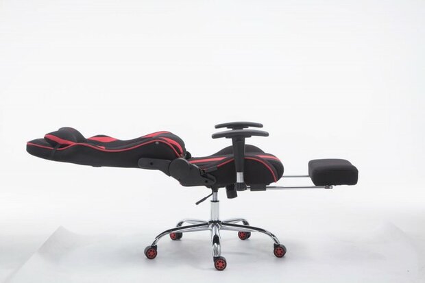 Gaming Stoel Rico Rood Stof met Voetsteun