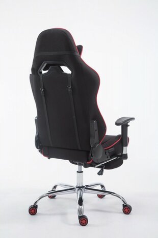 Gaming Stoel Rico Rood Stof met Voetsteun