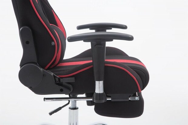 Gaming Stoel Rico Rood Stof met Voetsteun