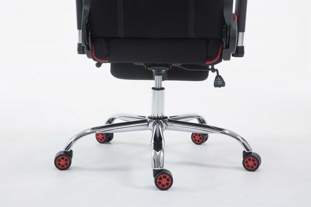 Gaming Stoel Rico Rood Stof met Voetsteun