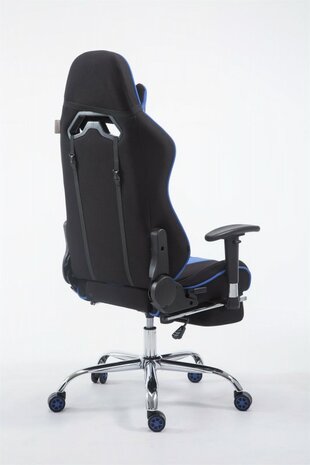 Gaming Stoel Rico Blauw Stof met Voetsteun