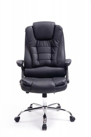 Bureaustoel Avery Zwart-Leer-Comfortabel zitten