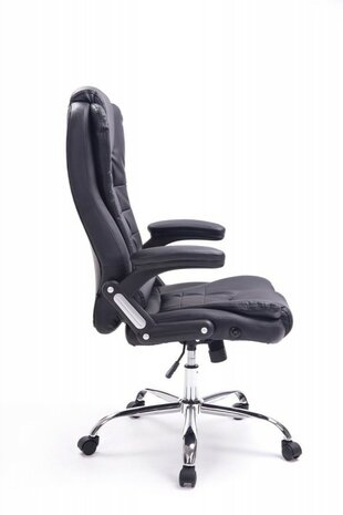 Bureaustoel Avery Zwart-Leer-Comfortabel zitten