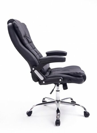 Bureaustoel Avery Zwart-Leer-Comfortabel zitten