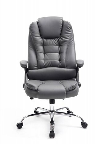 Bureaustoel Avery Grijs-Leer-Comfortabel zitten