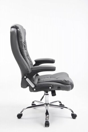 Bureaustoel Avery Grijs-Leer-Comfortabel zitten