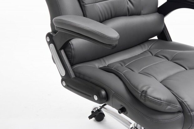 Bureaustoel Avery Grijs-Leer-Comfortabel zitten
