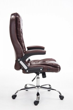 Bureaustoel Avery Bordeaux Rood-Leer-Comfortabel zitten