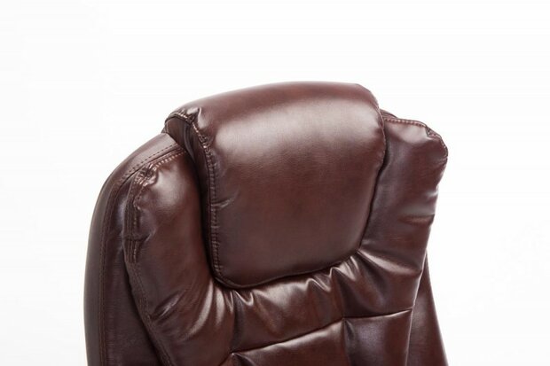 Bureaustoel Avery Bordeaux Rood-Leer-Comfortabel zitten