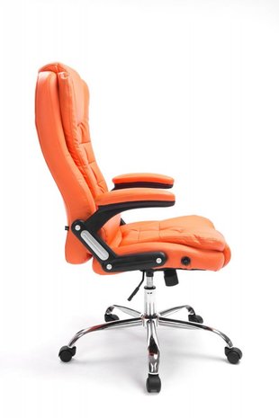 Bureaustoel Avery Oranje-Leer-Comfortabel zitten