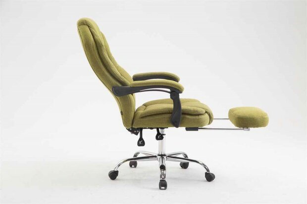 Bureaustoel Mikkie Stof Groen (met voetsteun en extra vulling)