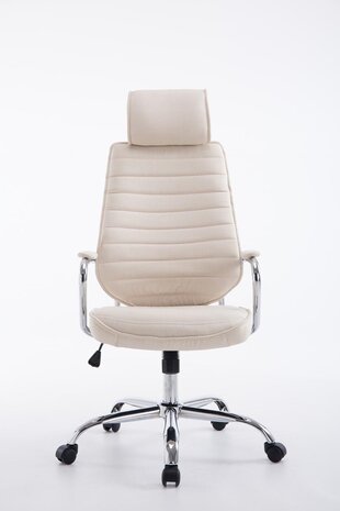 Bureaustoel Romsaya Stof Creme - Comfortabel