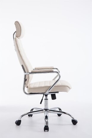 Bureaustoel Romsaya Stof Creme - Comfortabel