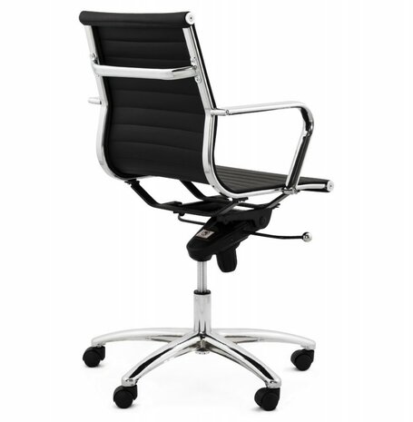 Bureaustoel Dallas Zwart-Design-Leer