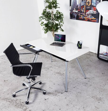 Bureaustoel Dallas Zwart-Design-Leer