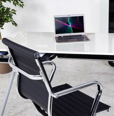 Bureaustoel Dallas Zwart-Design-Leer