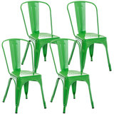 Set van 4 Binedekt stoelen Groen_