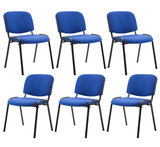 Kin set van 6 bezoekersstoelen Blauw_