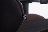 Racing bureaustoel Sheft V2 stof Zwart/Bruin,mit Fußablage_