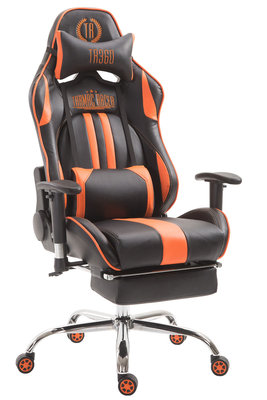 Gaming Stoel Rico V2 Oranje met Voetsteun