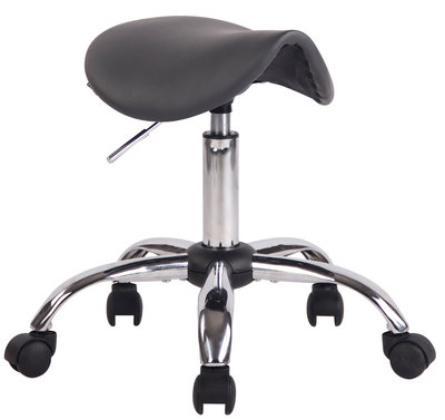 Ergonomische zadelkruk / kapperskruk Melinda Grijs