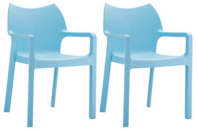 2er SET stapelstoel Davi Blauww