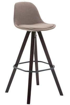 Barkruk Frinklan Stof Square Wit cappuccino (eiche),Taupe