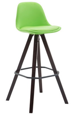 Barkruk Frinklan Volledig Bekleed Kunstleder vierkant frame Groen,cappuccino (eiche)