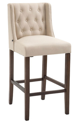 Barkruk Cissindri Stof Creme,antik-dunkel