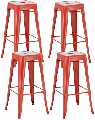 Set van 4 barkrukken Jashuo Rood