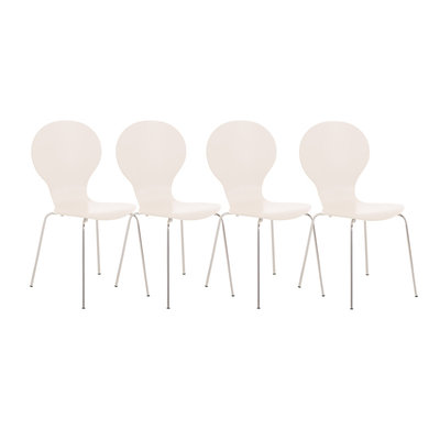 Set van 4 stapelstoelen Doegi Wit