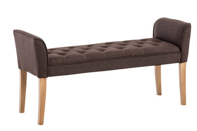 Chaise longue Claapotre, stof Bruin,antik-hell