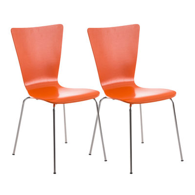 2x bezoekersstoelen Oaran Oranje