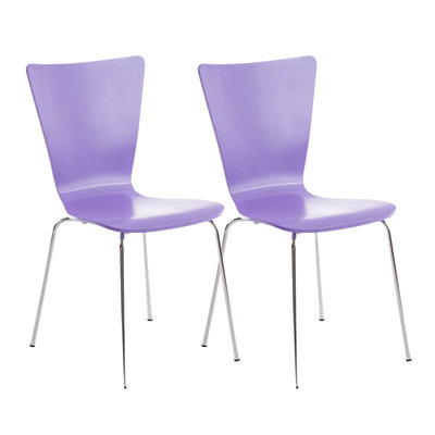 2x bezoekersstoelen Oaran Paars