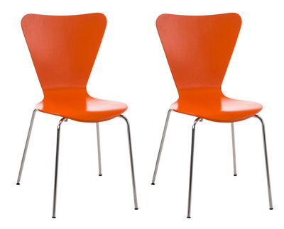 2x bezoekersstoel Colista Oranje