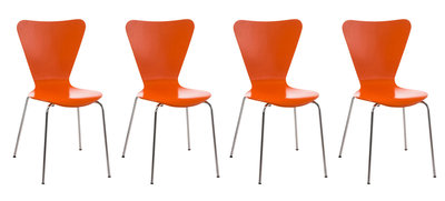 4x bezoekersstoel Colista Oranje