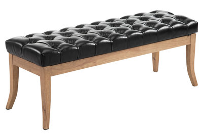 Bank Remsas Zwart,120 cm