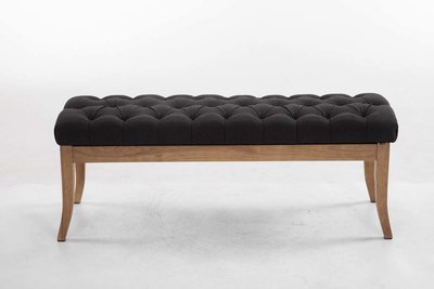 Bank Remsas Stof Grijs,120 cm